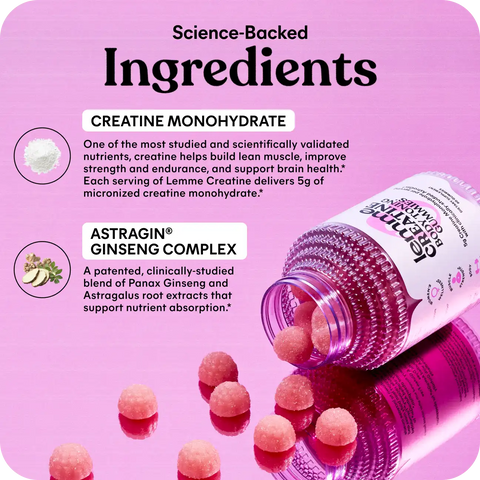 Lemme Creatine Gummies (Sour Strawberry)