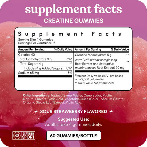 Lemme Creatine Gummies (Sour Strawberry)